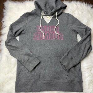 Under Armour Charcoal Hoodie with Pink Accents